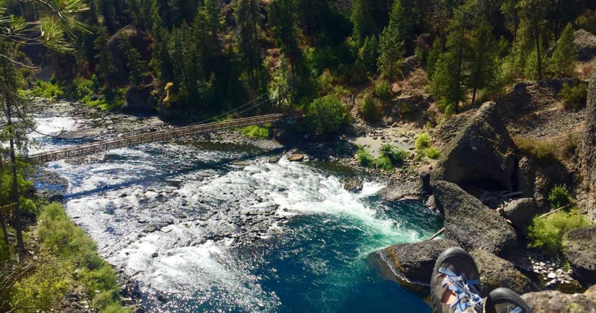 People and Beautiful Terrain in Spokane, Washington